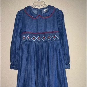 M.C. Collection Smocked Adorable Dress With Bow Back